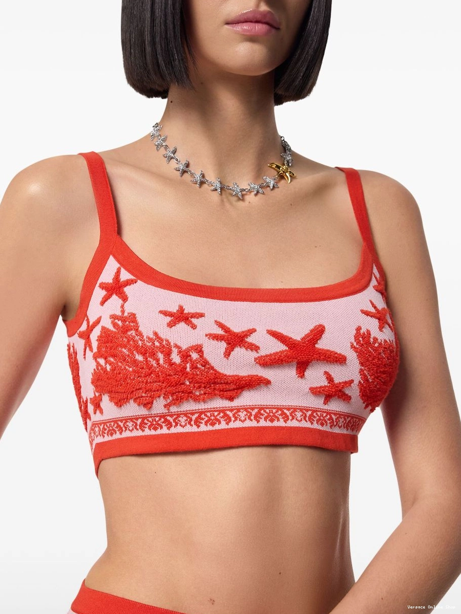Cheap Sea knitted Barocco crop top Women Versace 0703